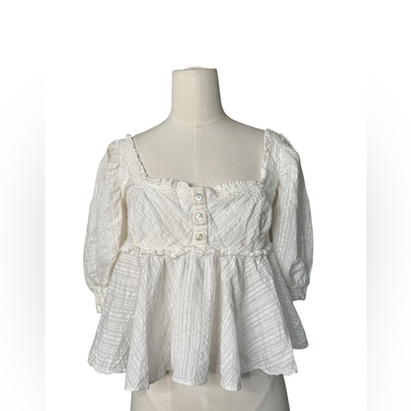 FREE PEOPLE | Leave It To Me Top in Ivory white size XS - Picture 2 of 6